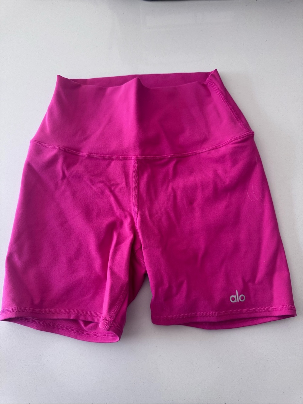 ALO Yoga High-Rise Hot Pink Bike Shorts